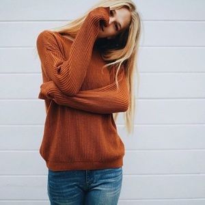 Brandy Melville Burnt Orange Ollie Sweater